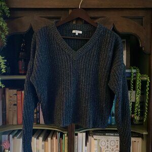 Madewell V-Neck Knit Sweater | Cropped Fit | Size S